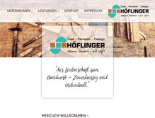 Tablet Screenshot of fenster-hoeflinger.de